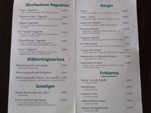 Snackkarte at Vegane Bergpension in Schulenberg