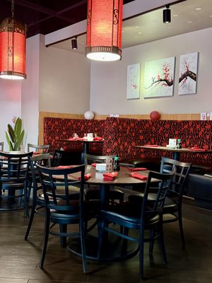 Lovely interiorr  at PL8 Simply Asian Restaurant in Barrington