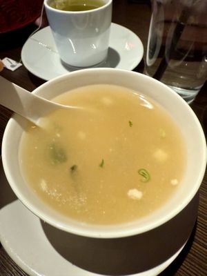 Miso soup   at PL8 Simply Asian Restaurant in Barrington