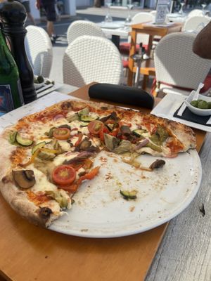 Vegetarian pizza   at La Pappardella Puerto Banús in Marbella