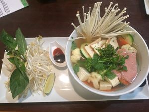 Pho at Veggiebowl in Vancouver