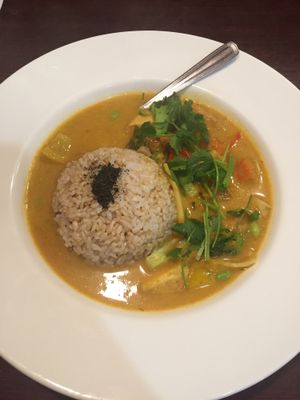 Vegan curry at Veggiebowl in Vancouver