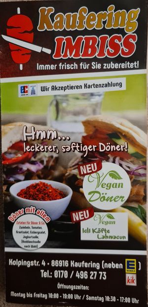Flyer at Kaufering Imbiss in Kaufering