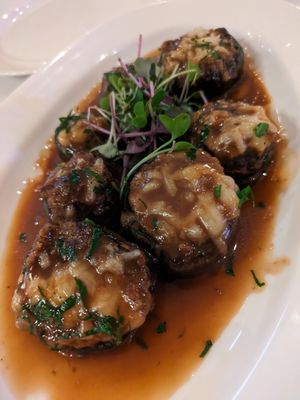Vegan stuffed mushrooms at Sofia's in New York City