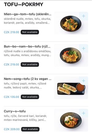 Menu from delivery service  at PRG - Banh-Mi-Ba - T2 in Prague