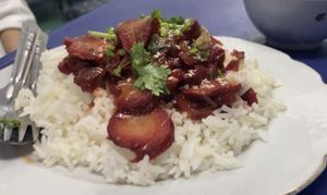 Red “Pork” (was delicious)  at Thai Food Vegetarian or Vegan - Maybe closed in Surat Thani