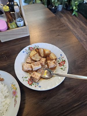 Their version Massaman Tofu curry at Pong Cuisine in Koh Samui