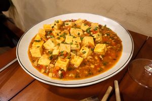 Amazing!!!! Szechuan tofu at Yen Vegan Restaurant & Bar in Sapa