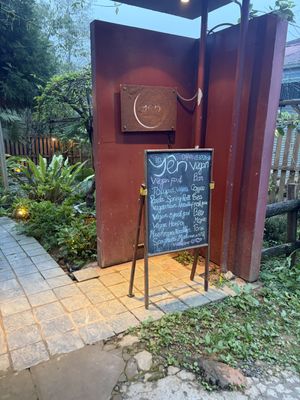 Sign outsidee  at Yen Vegan Restaurant & Bar in Sapa