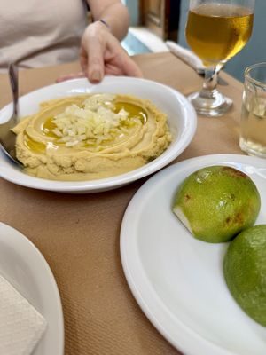 Fava - with and an onions   at To Sokaki - Οινομαγειρείον "Το Σοκάκι" in Poros