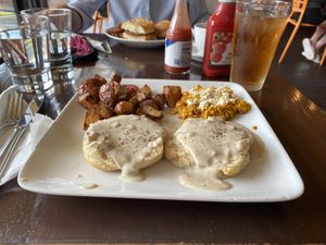 Vegan biscuits and gravy  at Tree House in St Louis