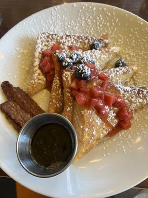 Vegan french toast with tempeh bacon   at Tree House in St Louis