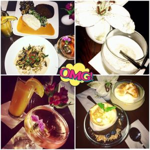 Entrée, Cocktail and Dessert - Don't miss the best vegan chocolate mousse in the world!!!! at Tree House in St Louis