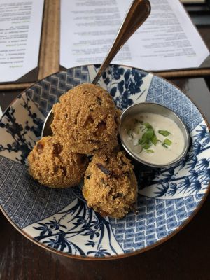 Hush puppies! So good -VEGAN at Tree House in St Louis