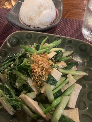 chinese kale  at Khaw Glong in Koh Samui
