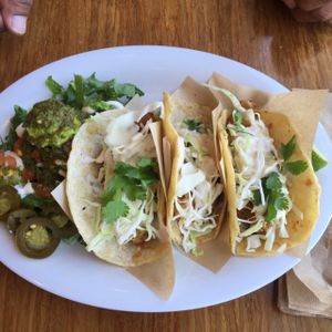 'fish' tacos were great!! tasted just like fish (non-vegan approved too!!) but the bahn mi sandwich wasn't too good, I'd give it a thumbs down and wouldn't recommend at Veggie Grill - Irvine Crossroads in Irvine