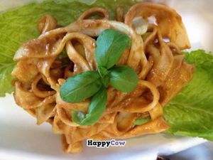 Try our Zucchini Pasta with Marinara, Alfredo or Pesto sauce. All gluten free, vegan and raw. Pure goodness because you deserve it :) at Healthy Funky Foods in Calgary