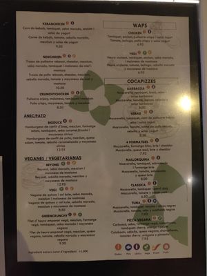 Carta at Restaurant Trebol in Llinars Del Valles