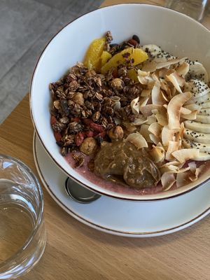 Vegan smoothie bowl  at 718 Breakfast & Brunch in Sofia