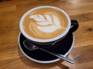 Oat milk latte at Milligram Coffee in Sligo