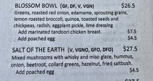 2 vegan options + avo on sourdough at Myrtle & Blossom  in Sandgate