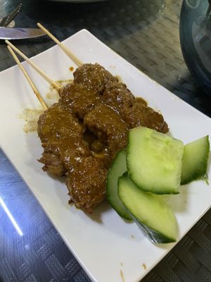 Satay sticks  at Affinity Cafe in Roleystone
