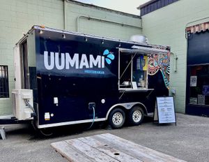 Truck in front of OWL(Oregon Wine Lab)    at Uumami Food Cart in Eugene