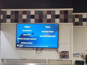 Example vegan menu at La Sierra University Dining Commons in Riverside