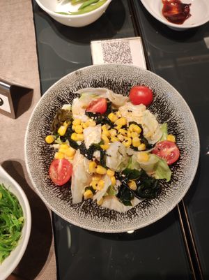 Yasai salad at Miho Sushi in Madrid