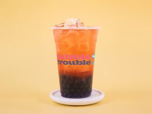 Strawberry Bubble Tea at Bubble Trouble in Newport