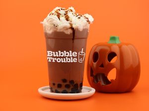 Pumpkin & Caramel Mocha at Bubble Trouble in Newport