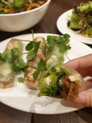 Bi cuon rice paper rolls $14.00: delicious, and so fresh at Nhi Nuong 2 Sisters  in Sunshine