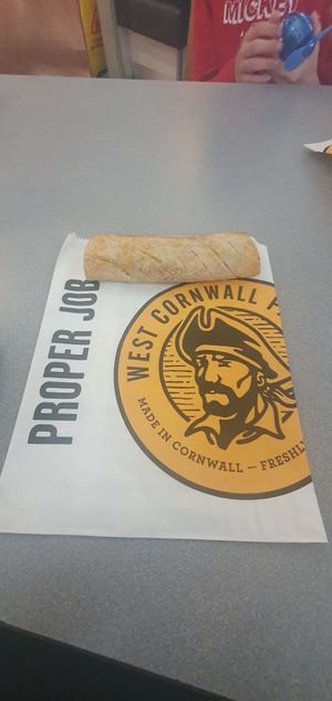 Spicy Chickpea roll at West Cornwall Pasty Co in Beaconsfield