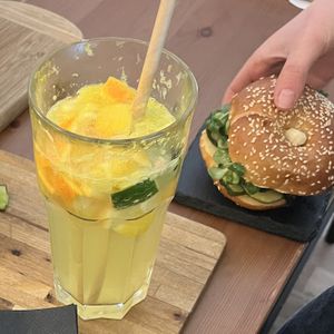 not the best picture, but it's the only one with the vegan option    at Zërgë Coffeeshop in Budapest