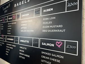 Menu  at Zërgë Coffeeshop in Budapest