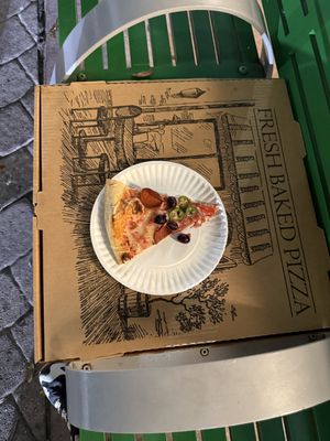 Ate a slice while waiting for the free bus .  at Nick's Pizza South Beach in Miami Beach