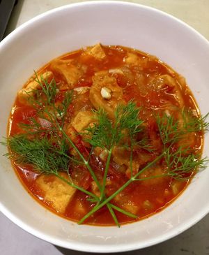 Tofu tomato 🍅 at Ly Phuoc Meal Plan N Cooking Class in Hanoi