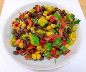 Black bean salad at Ly Phuoc Meal Plan N Cooking Class in Hanoi
