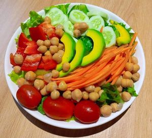 Chickpea avocado salad at Ly Phuoc Meal Plan N Cooking Class in Hanoi