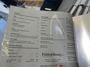 Drinks menu  at Pablo & Rusty's - Brisbane in Brisbane