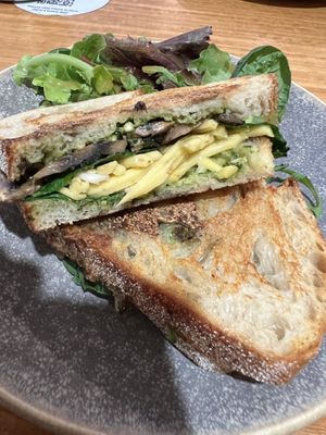 Mushroom toastie (vegan cheese)  at Pablo & Rusty's - Brisbane in Brisbane
