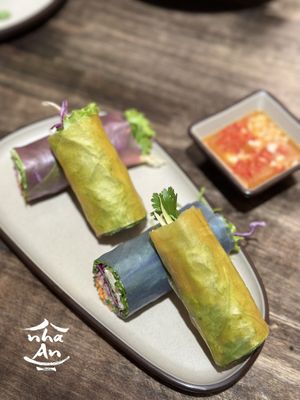 Fresh rolls at Nhà An Vegetarian in Hanoi