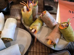 Fresh rolls at Nhà An Vegetarian in Hanoi
