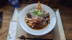 Delicious ramen, big portion, all treated very fresh at Ramen Katamuki in Kyoto