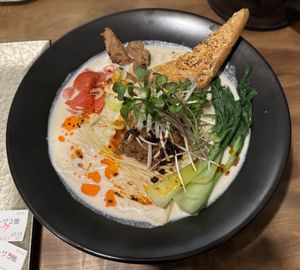 Soy milk based ramen.  at Ramen Katamuki in Kyoto