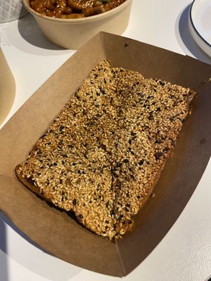 Sesame crunch toast  at WOK2VEGAN in Birmingham