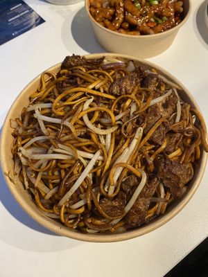 Vegan lamb chow mein  at WOK2VEGAN in Birmingham
