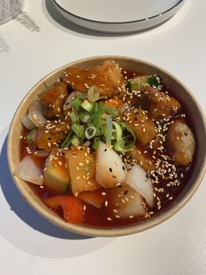 Sweet & sour vegan chicken  at WOK2VEGAN in Birmingham