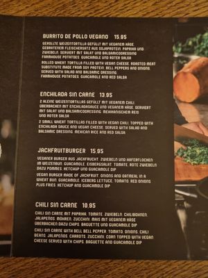 Vegane Karte 10/2024 at Tijuana in Oberhausen