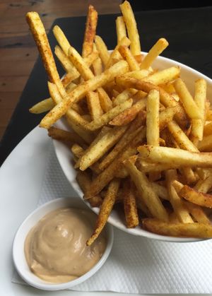 Spicey Shoestring Fries  at The Reverence Hotel in Footscray